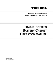 Toshiba 1600EP Series Operation Manual