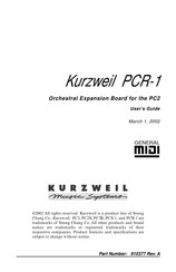 Kurzweil PCR-1 User Manual