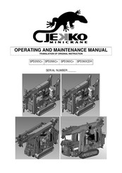 JEKKO SPD360C+ Operating And Maintenance Manual