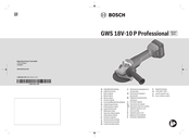 Bosch Professional GWS 18V-10 P Original Instructions Manual