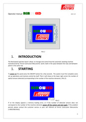 Ferrari Costruzioni Meccaniche REMOWEED Operator's Manual