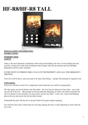 HomeFires HF-R8 Installation And Operating Instructions Manual