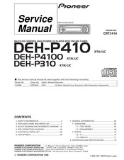 Pioneer DEH-P4100 X1N/UC Service Manual