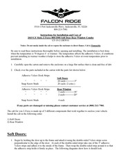 Falcon Ridge CF-19-Z-DRW01 Instructions For Installation And Care