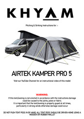 Khyam AIRTEK KAMPER PRO 5 Pitching & Striking Instructions