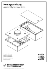 Bodensteckdosen Systemtechnik 6522A Assembly Instructions Manual