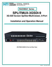 NTI RACKMUX SPLITMUX-3GSDI-9 Installation And Operation Manual