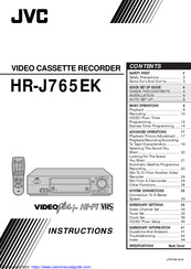 JVC HR-J765EK Instructions Manual