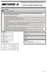 Code 3 MEGAFLEX Series Installation And Operation Instruction Manual