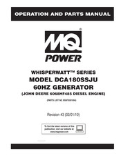 MQ Power DCA-400SSV Operation And Parts Manual