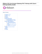 ribbon G5 Line Access Gateway R4.7 Interoperability Manual