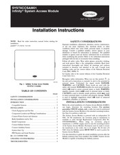 Carrier Infinity SYSTXCCSAM01 Installation Instructions Manual
