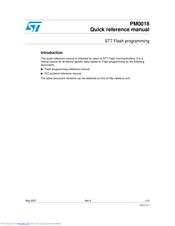 ST Flash ST7 Quick Reference Manual