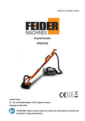 Feider Machines FPGAI750 Original Instructions Manual