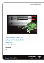 Solid State Logic Alpha-LinK MX 16-4 Setup Manual