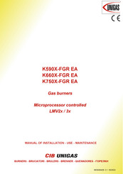 Unigas K660X-FGR EA Manual Of Installation - Use - Maintenance