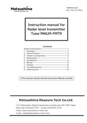 Matsushima MWLM-FM79 Instruction Manual