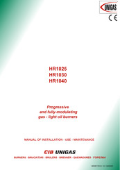 Unigas HR1025 Manual Of Installation - Use - Maintenance