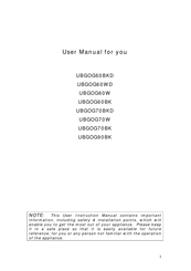 Culina UBGOG70BKD User Manual