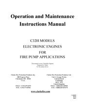 Clarke C32H0-UFAC10 Operation And Maintenance Instruction Manual