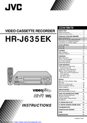 JVC HR-J635EK Instructions Manual