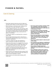 Fisher & Paykel OR90SCG6W1 Manual