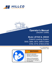 Hillco JS7020 Operator's Manual