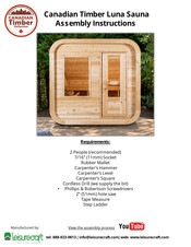 leisurecraft Canadian Timber Luna Assembly Instructions Manual