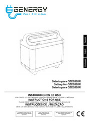 GENERGY RB2000 Instructions For Use Manual