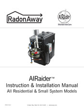RadonAway AIRaider 321 Instruction & Installation Manual