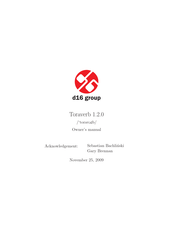 D16 Group Toraverb 1.2.0 Owner's Manual
