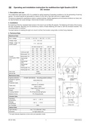 Pfannenberg Quadro-LED HI Instructions For Operating And Installation