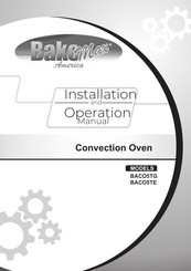 Bake Max BACO5TE Installation And Operation Manual