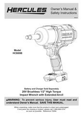 Hercules HCB89B Owner's Manual & Safety Instructions