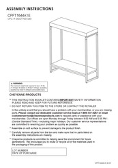 Cheyenne CPFT1644A1E Assembly Instructions Manual