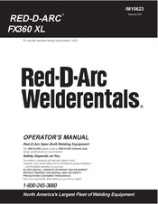 Red-D-Arc Welderentals FX360 XL Operator's Manual