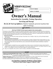 Iron & Oak BHVH2216GX Owner's Manual