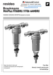 resideo Braukmann MiniPlus FF06BRU Installation Instructions Manual