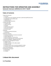 schmersal AZM201Z-I2-ST2-T-SD2P Instructions For Operation Manual