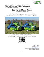 RCI AG-BAG T7270 Operator And Parts Manual