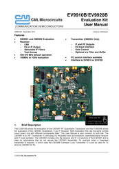 CML Microcircuits EV9920B User Manual