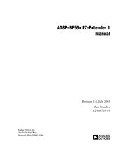 Analog Devices ADSP-BF53x EZ-Extender 1 Manual