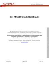 Nuvoton NK-NUC980 Quick Start Manual