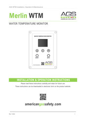 AGS Merlin WTM Installation & Operation Instructions