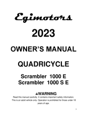 Egimotors Sportsman Touring 1000 E 2023 Owner's Manual
