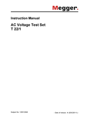 Megger T 22/1 Instruction Manual