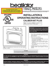 Heatilator CALIBER NXT PLUS Installation & Operating Instructions Manual