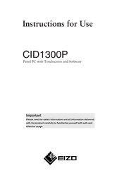 Eizo CID1300P Instructions For Use Manual