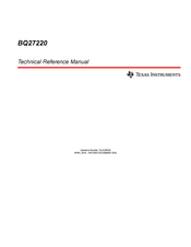 Texas Instruments BQ27220 Technical Reference Manual