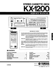 Yamaha KX-1200 Service Manual